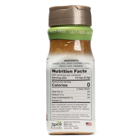 100% iSpice - Salt-Free | Sugar free | Pure Wellness Pork Seasoning Fat Free Super Spice Blend | All Natural