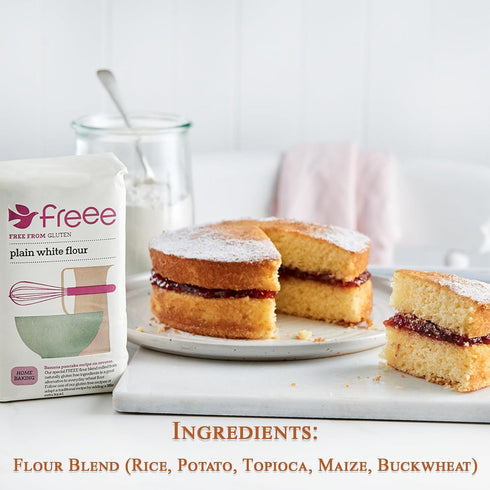 2.2 lb (1 freee Plain White Flour Bag kg) | Gluten Free All-Purpose Flour Blend for Baking Bread, Cakes, Pastries