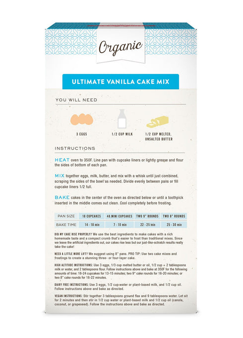 Miss Jones Baking Organic Yellow Cake and Cupcake Mix, Non-GMO, Vegan-Friendly, Moist and Fluffy Vanilla (Pack of 1)