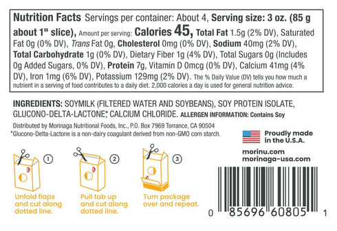 12.3 oz 6 Packs Mori-Nu Silken Tofu Extra Firm | Velvety Smooth and Creamy | Low Fat, Gluten-Free, Dairy-Free, Vegan