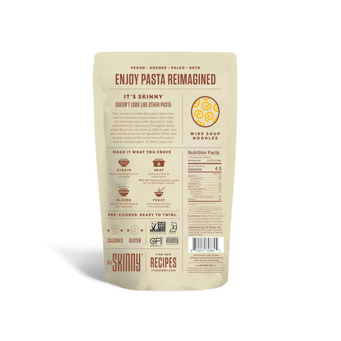 Pack 3 3 4.5 2 (6 Packs) Its Skinny Pasta Variety Soup Noodles and Wide Soup Noodle, Low Sodium, Low Carb Pasta, Gluten
