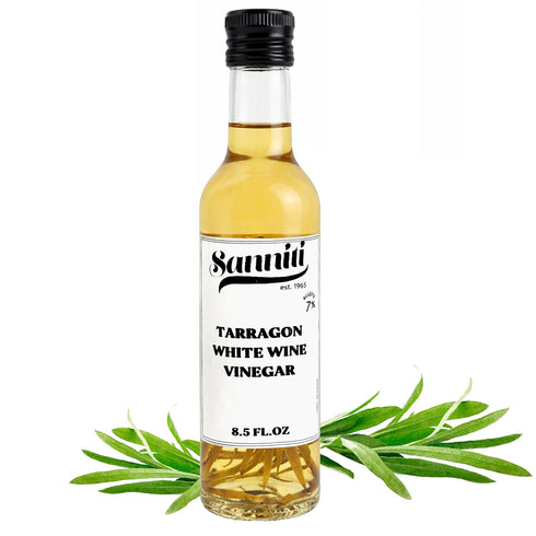 8.5 oz Sanniti French Tarragon White Wine Vinegar, fl Aromatic Herb-Infused Vinegar | Gourmet European Pantry Staple