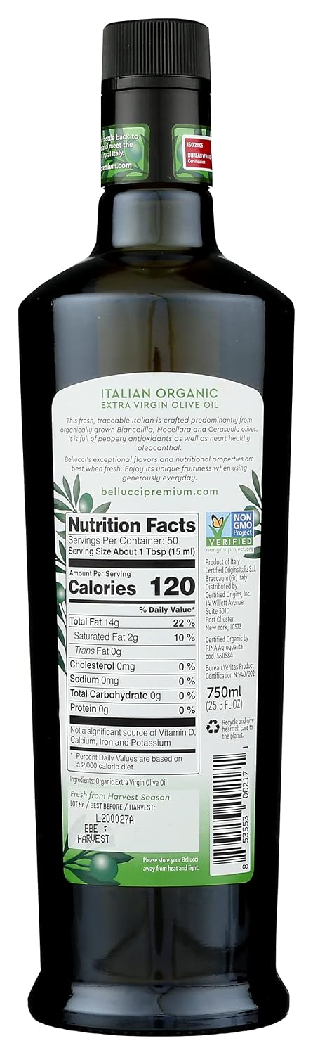 Bellucci 750 ml Premium Oil Olive Extra Virgin Organic