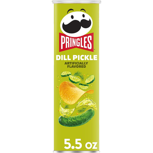 Pringles Potato Crisps Chips, Lunch Snacks, Snacks On The Go, Dill Pickle,