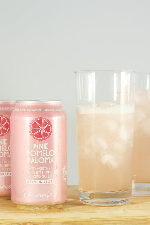 AmishTastes 12 Oz. (Pack 8 Frannies Sparkling Pink Pomelo Paloma, Protected With High-Density Foam, With Vitamins