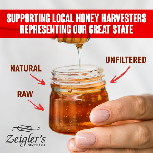 32 Oz 100% Packed Zeigler's Florida Local Honey, Pure, Raw & Unfiltered Honey All-Natural, with Nutrients Great