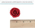 1.5 inches, 12 Count Global Sugar Art Premium Edible Roses, Red, Unwired, Medium by Chef Alan Tetreault