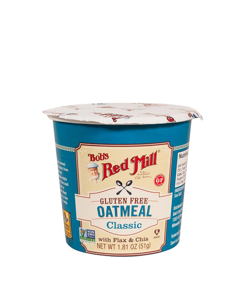 1.81 (Pack 12) Bob's Red Mill GF Oatmeal Cup, Classic, Ounce Cup of - Non-GMO, Vegan, Whole Grain, Kosher