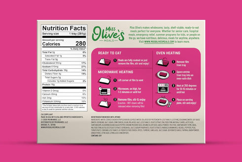 6 Pack (6/9.9 oz K12 Miss Olives Chicken Tikka Masala & Rice Meal, Trays) Heat & Serve Microwave Meals Compliant