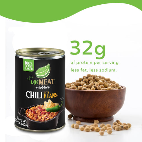 12 pack unMEAT Plant Based Meat | Easy to Prepare Plant Based Protein | Vegan Meat with Less Calories, Chili