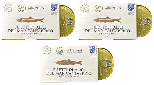 Mr.Moris Mr. Moris | Anchovy Fillets from Cantabrian Sea in Olive Oil |