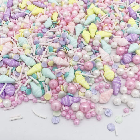 Weraru Summer 120g/ 4.2oz Edible Pink Sprinkles Ice Cream Sprinkles Candy Baking Edible Cake Decorations Cupcake