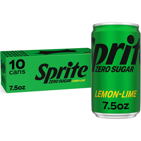 Sprite Zero Sugar Lemon Lime Diet Soda Pop Soft Drinks, 7.5 fl