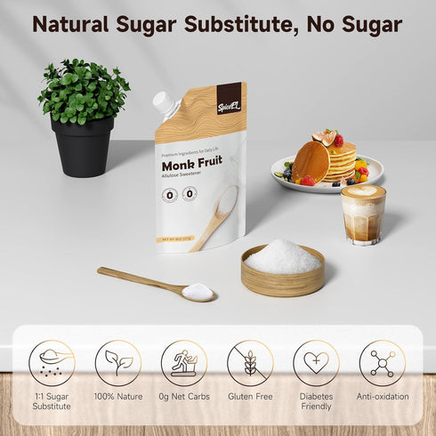 3-Pack: 3 1lb SPICEEL Value Monk Fruit Allulose Blend Sugar Substitute | x Bags | No Erythritol, Zero Net Carbs, Keto