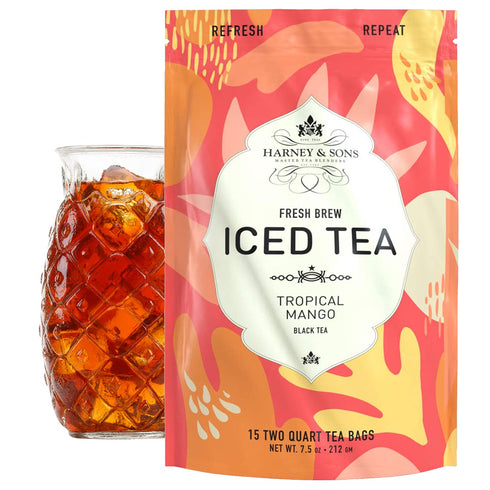 Harney & Sons Tropical Mango Fresh Brew Iced Tea Bags, 15ct, Each