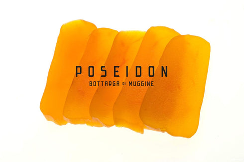 3.5~4.58 oz Poseidon - Premium Sardinian Bottarga | Authentic Mullet Roe | Gourmet Italian Seafood Delicacy |