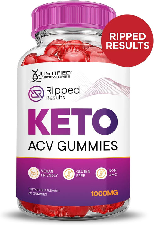 (3 Pack) Gummies 1000MG Gummies B12 180 Gummys Ripped Results Keto ACV Advanced Formula Ripped Results Keto Apple Cider