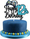Video Game Happy 12th Birthday Cake Topper - Blue Cake Supplies for Boy's 12th Birthday Party - Game On Level Up