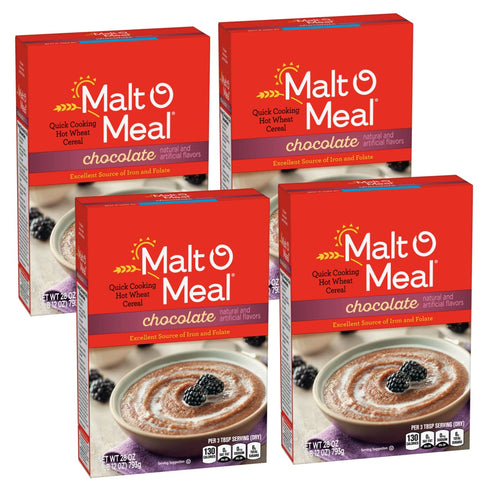 Chocolate Malt-O-Meal, Quick Cooking Hot Breakfast Cereal, 28 Ounce Box (Pack of