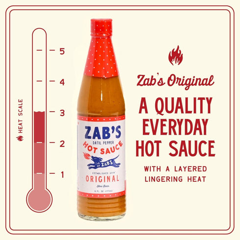 (6oz, 1 Pack), Zab's Original Recipe Craft Hot Sauce Naturally Sweet Heat & Signature Slow Burn from Datil Peppers