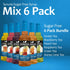 Pack 25.4 Oz (6 Pack) Syruvia Sugar Free Tea Syrup Variety Sweet Tea & Fruit Flavored Water Enhancer Drink Mix for Iced