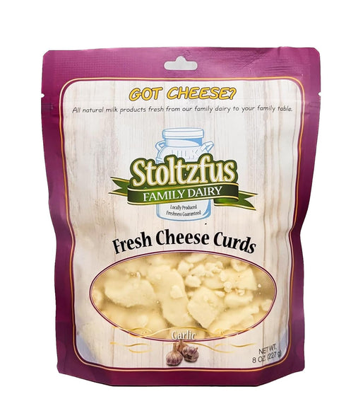Generic Stoltzfus Family Dairy Fresh Cheese Curds Garlic 8 oz (Pack of 4)