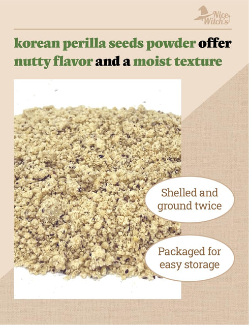 100% 300g (10.5 oz) NICE WITCH'S Korean Peeled Perilla Seeds Powder Flour /