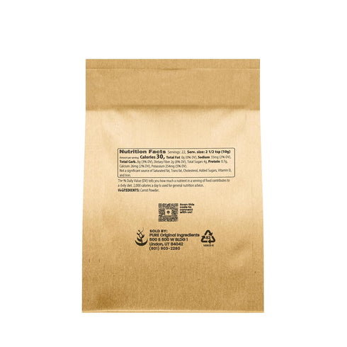 Pure Original Ingredients Carrot Powder (8 oz) Smoothies & Shakes, Sauces, No Fillers Or Additives