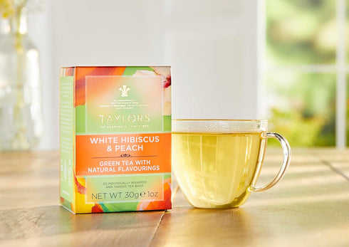 Taylors of Harrogate White Hibiscus & Peach Green Tea, 20 Teabags