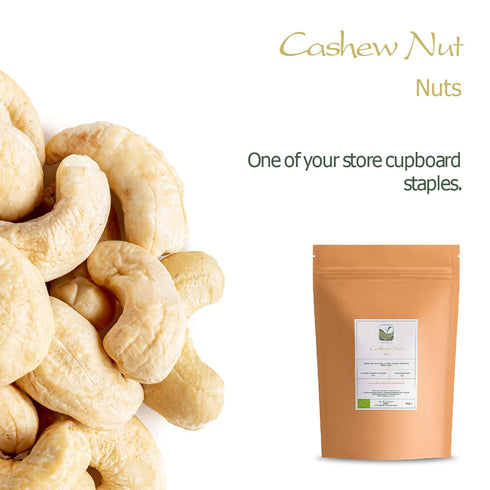 Whole Cashew Organic Nut - Unroasted and Unsalted - Organic Cashews Unsalted Cashew Unroasted Nuts