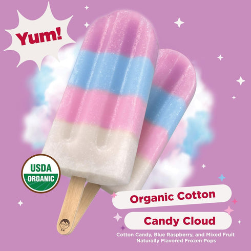 Frozen 8ct JonnyPops Organic Cotton Candy Cloud Pops