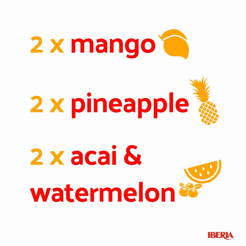 16.9 (Pack 6) 2 2 2 Iberia Aloe Vera Drink with Aloe Pulp and Chia Seeds Ounce of X Watermelon & Acai, x Mango, x