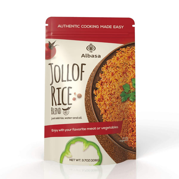 Albasa Jollof Rice Blend (Mild, 3.7oz) Made with100% Tomato and Spices
