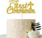 Gold Glitter First Communion Cake Topper - Decoration for Kids' First Communion Cake