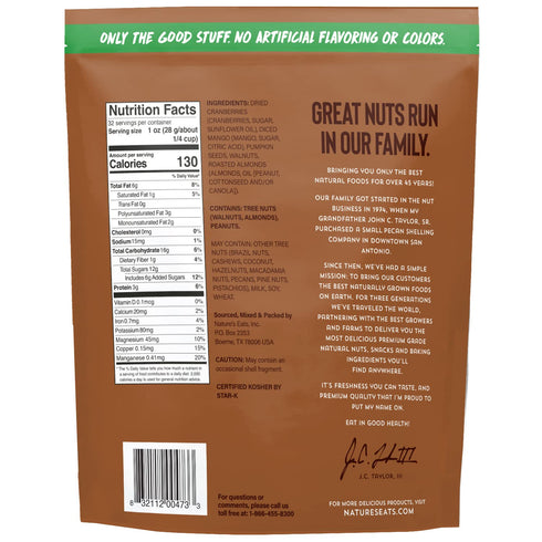 32 (Pack 1) Nature's Eat Mega Trail Mix - Mix Dried Fruit - Gluten Free Snacks, Healthy Snacks for Kids & Adults