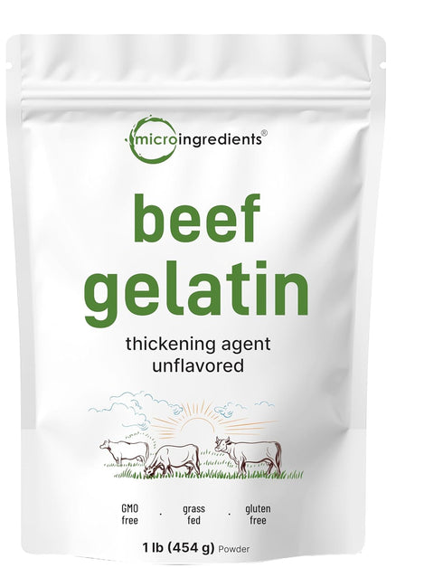 Beef Gelatin Powder, 1lb | Premium Source from Grass-Fed & Pasture Raised