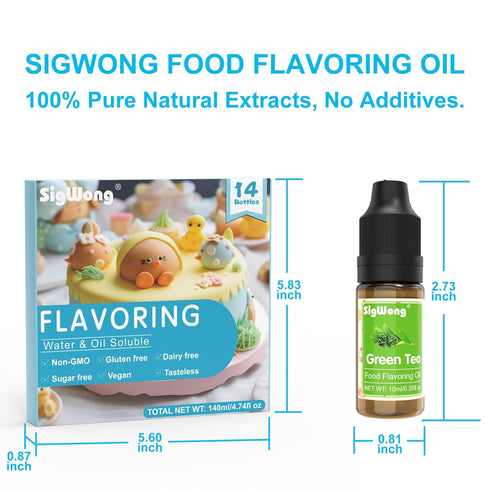 Food Flavoring Oil, 14 Flavors of Natural Liquid Concentrated Candy Flavors for Baking, Cooking, and Lip Balm