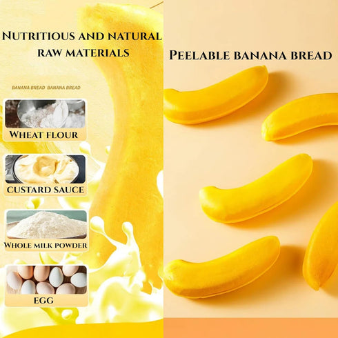 Noble Createaprototype 5-Piece Pack (280g) Soft Peelable Banana Pull-Apart Bread Buns - Individually Wrapped Filled