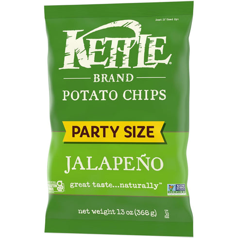 13 Oz Kettle Brand Potato Chips, Jalapeno Kettle Chips, Party Size