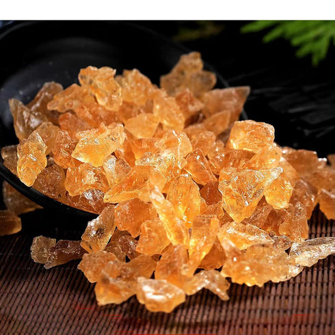 UpBots 17.6oz. Yellow Rock Sugar Transparent Yellow Crystal Rock Sugar, Block Shaped Rock Sugar Made From Sugarcane