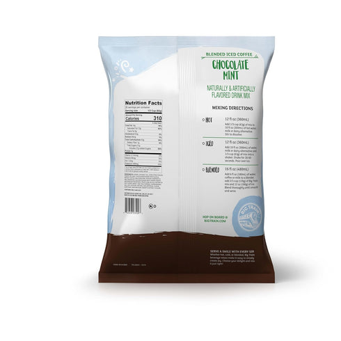 3.5 (Pack 1) Big Train Chocolate Mint Blended Ice Coffee Beverage Mix, Pound