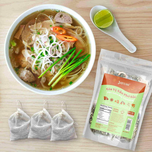 Jayuss 1.5 oz 3 Packs, 4.5 oz Pho Spice Bag Seasoning, Authentic Vietnamese Spice Blend with All-Natural Plant-Based