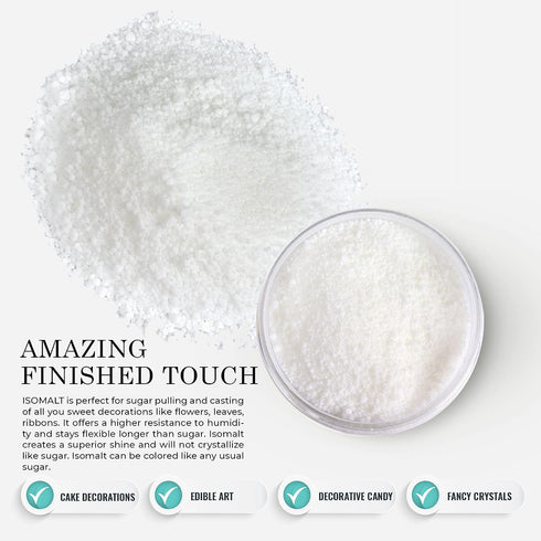 (1 LB) OCreme Isomalt Crystals - Sugar Substitute for Crafting Decorative Accents, Hard Candy, Fancy Crystals