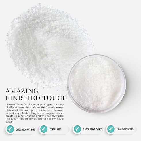 (5 LB) OCreme Isomalt Crystals - Sugar Substitute for Crafting Decorative Accents, Hard Candy, Fancy Crystals