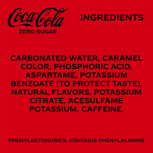 12 oz, 12 Pack Coca-Cola Zero, fl