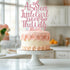 Mis Quince A Sweet Little Girl is on The Way Cake Topper, Pink Bow Baby Shower Cake Decorations, Welcome Baby Girl, Bow