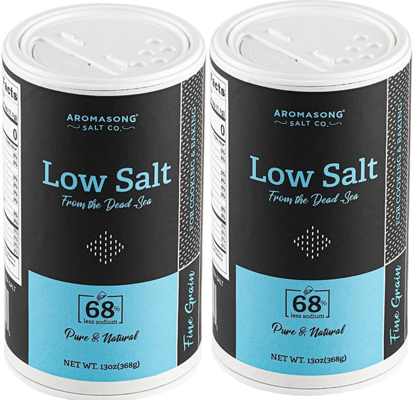 Aromasong Low Sodium Sea Salt 13 OZ. | 2-Pack | Saltshaker 100%