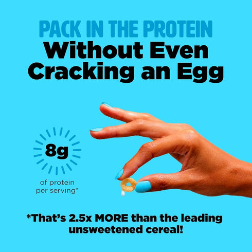 8g 3g 6-Pack Three Wishes Grain-Free Protein Breakfast Cereal - Protein and Fiber - Healthy, Zero-Sugar Breakfast