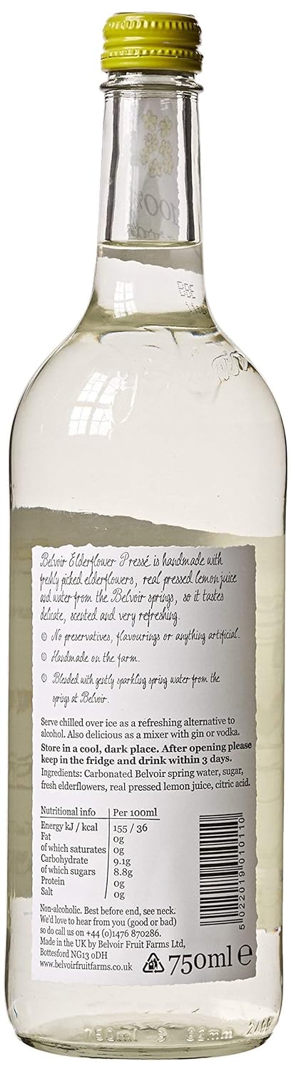 BELVOIR FRUIT FARMS 750ml (25.36fl oz) Belvoir Sparkling Elderflower Presse