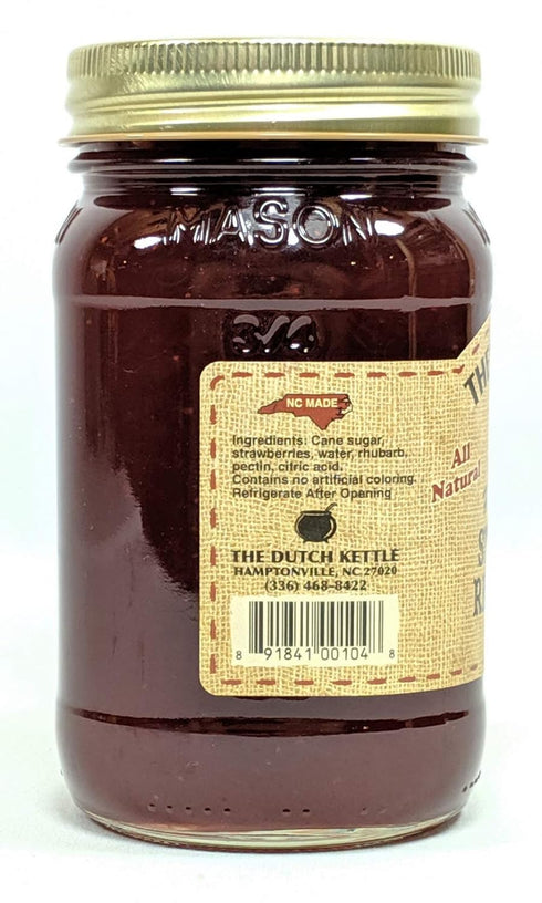 Generic 2-19 Amish Homemade Style Strawberry Rhubarb Jam Ounce Non-GMO All Natural